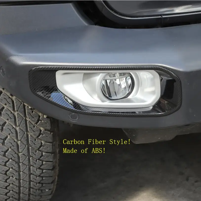 La Cabeza frente a Foglight Luces de Niebla Lámparas Marco de la Decoración de la Cubierta de Recorte de Ajuste Para Jeep Wrangler JL 2018 2019 2020 ABS Exterior Reinstale el Kit 3