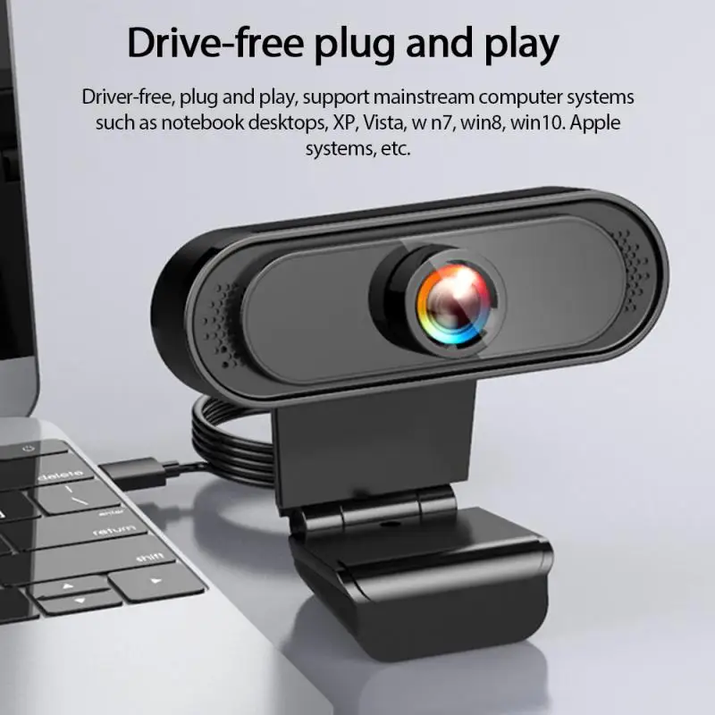 Nuevo USB 2.0 Full HD 1080P Webcam Cámara Digital, la Web Cam Con Mircophone Para Ordenador PC Portátil de Escritorio de Enfoque Automático Webcam Caliente 3