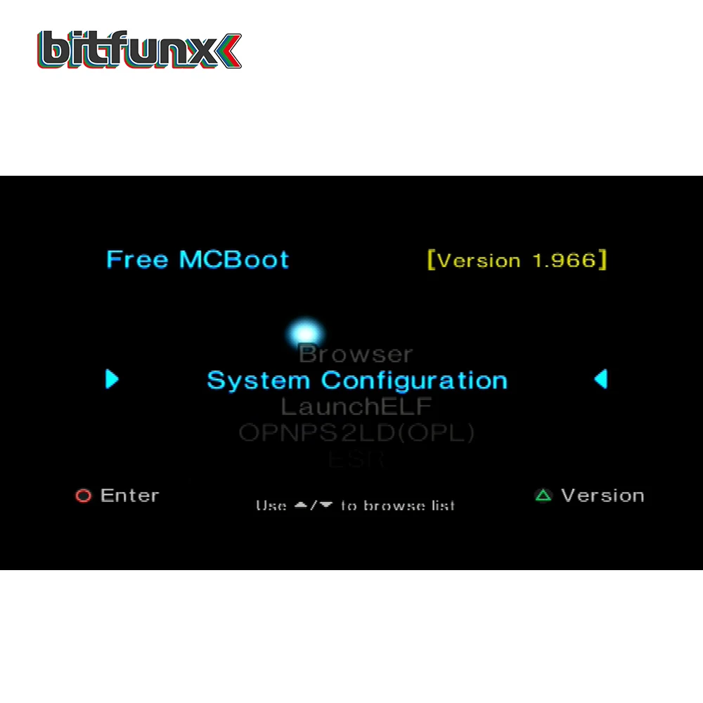 Bitfunx Free McBoot Tarjeta de Memoria （FMCB）64MB v 1.966 （nueva versión y la nueva función de）+8/16/32/128/MB tarjeta de memoria pack 3
