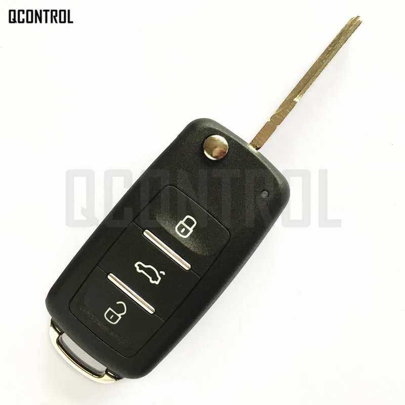 QCONTROL Remoto Clave de traje para VW/VOLKSWAGEN Número de Parte 5K0837202T / 5FA010180-61 3