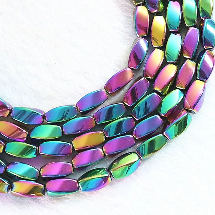 Especial multicolores de hematita de piedra 5*7 mm 6*12 mm de giro de la forma de perlas sueltas perlas de Joyería B184 3