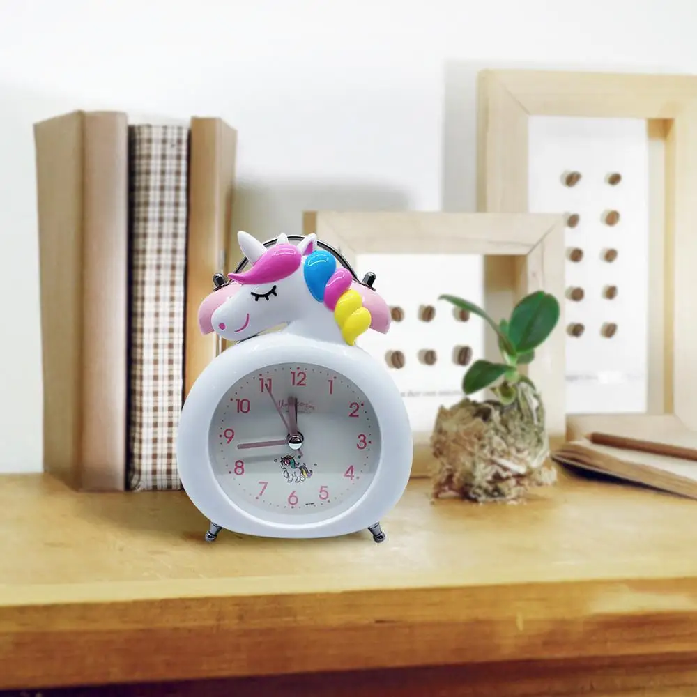 Los niños Lindo Unicornio Reloj despertador Habitación la Noche de la Luz Digital de Escritorio Relojes reveil enfant los Niños de las Niñas Año Nuevo Regalos 3