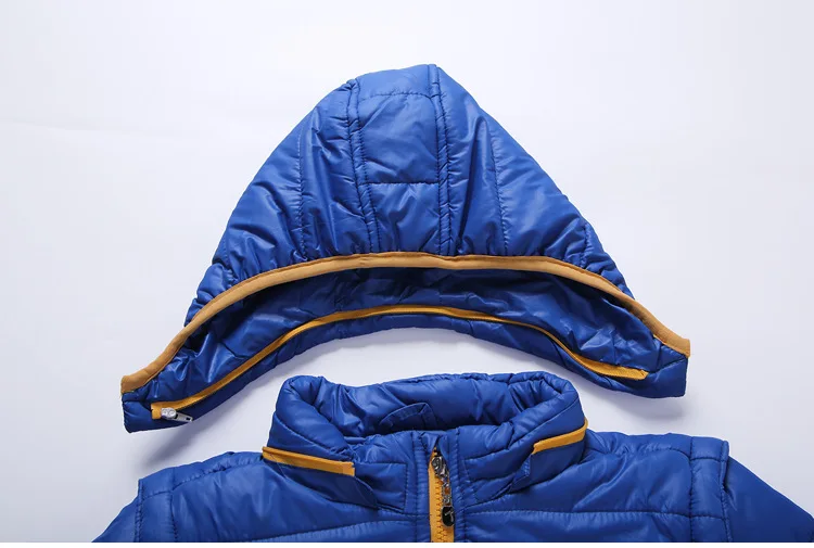 Las prendas de abrigo Cazadora Cortavientos Capa Niño chaleco de abrigo Desmontable cap de manga Otoño invierno para Niños Chaqueta Para Niños con Capucha Para Niños 3