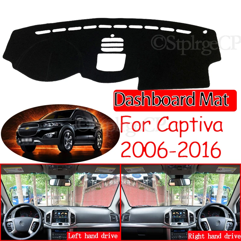 Para Chevrolet Captiva 2006~2018 Holden Daewoo Winstorm Anti-Slip Mat Panel de la Cubierta de la Almohadilla de Parasol Dashmat la Alfombra de los Accesorios del Coche 3