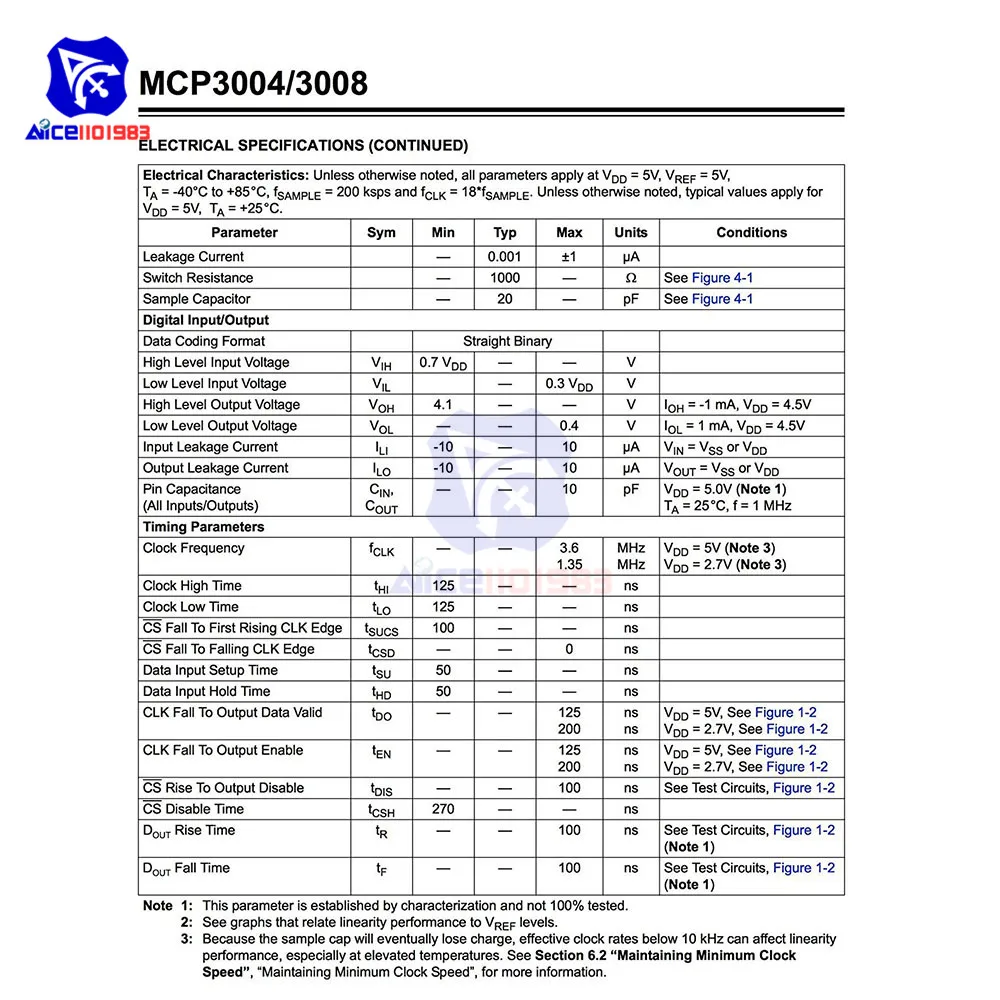 5PCS/Lot Chip IC MCP3008-I/P MCP3008 8-Canal 10-Bit a/D Convertidores de SPI DIP16 Original Circuito Integrado para Respberry Pi 3