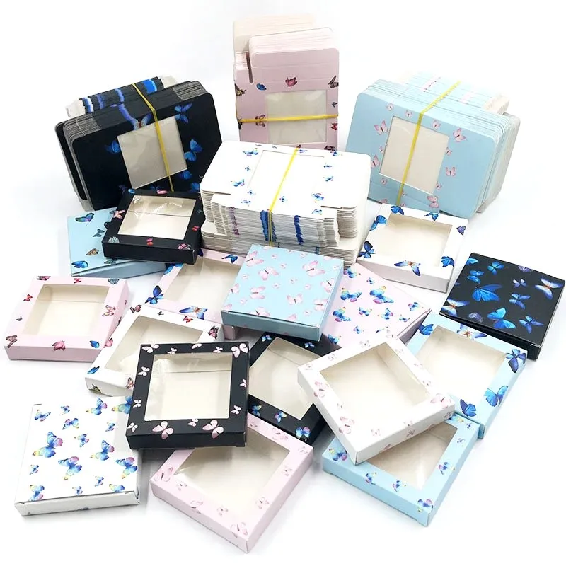 Mayorista de papel de pestañas caja de embalaje pestañas cajas de embalaje de Mármol de Diseño de 10 mm - 25 mm de visón pestañas caja cuadrada 3