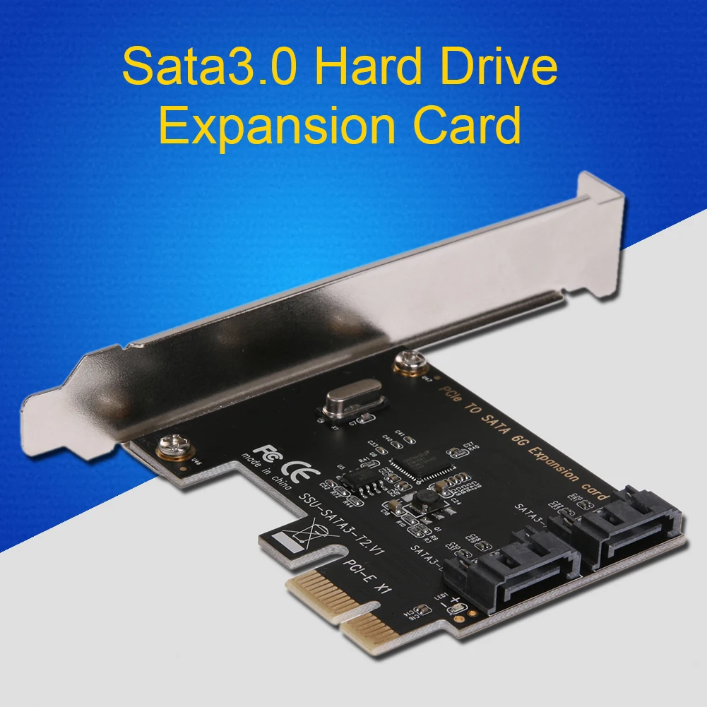PCI-E PCI a SATA 3.0 Tarjeta de Extensión con el Soporte de 2 Puertos SATA III 6Gbps de Expansión Adaptador pci e sata3 pcie sata de la tarjeta de 3 De Minin 3