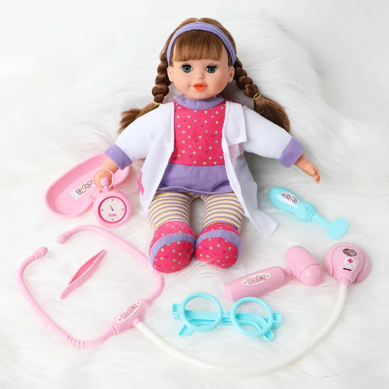 14 pulgadas bebe reborn Dolls simulación de sonido de instrumentos Médicos Realista Bebé muñeca de 36 cm de suave Silicona Enfermera de la ropa de la Muñeca para los Juguetes de niña 3