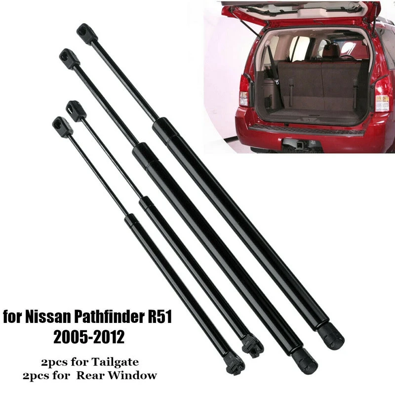 4Pcs de la Ventana Trasera+Portón trasero de Inicio de Gas de los Puntales de Apoyo para Nissan Pathfinder R51 2005-2012 3