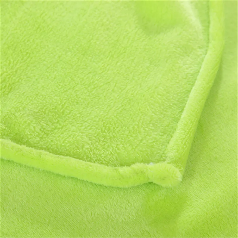 Manta de lana de verano de color sólido super suave y cálida mantas tiro en el sofá/cama/ viajes a cuadros colchas de las hojas 3