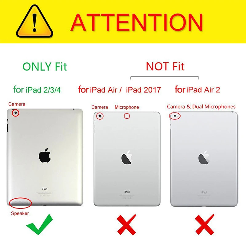 Caso Para el iPad 2 3 4 360 Grados de Rotación de la PU Cubierta de Cuero para Apple iPad 2 3 4 Stand Titular de los Casos Tableta Inteligente A1395 A1396 A1430 3