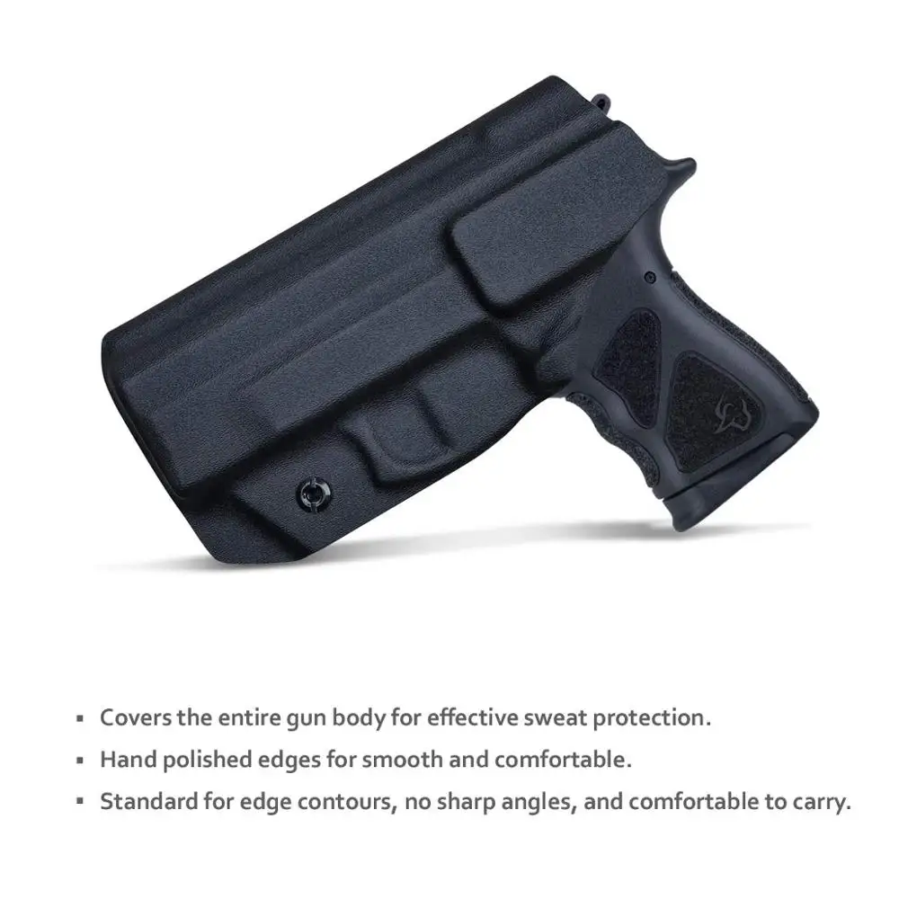 PDI Funda de Kydex Ajuste Personalizado: Taurus TH9C Pistola en el Interior de la Pretina de la portación Oculta Amplió Entrada - Sin Desgaste, Sin Umezawa 3