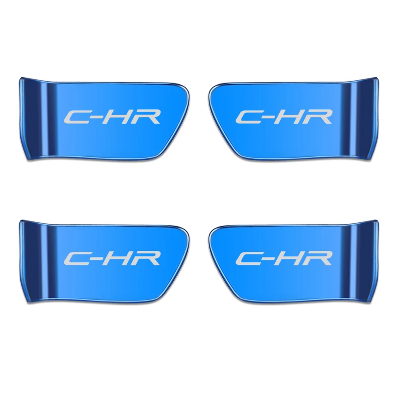 4pcs coches de acero inoxidable manija de la puerta interior adorno autoadhesivo para Toyota CHR C-HR Accesorios de Coches Estilo 3