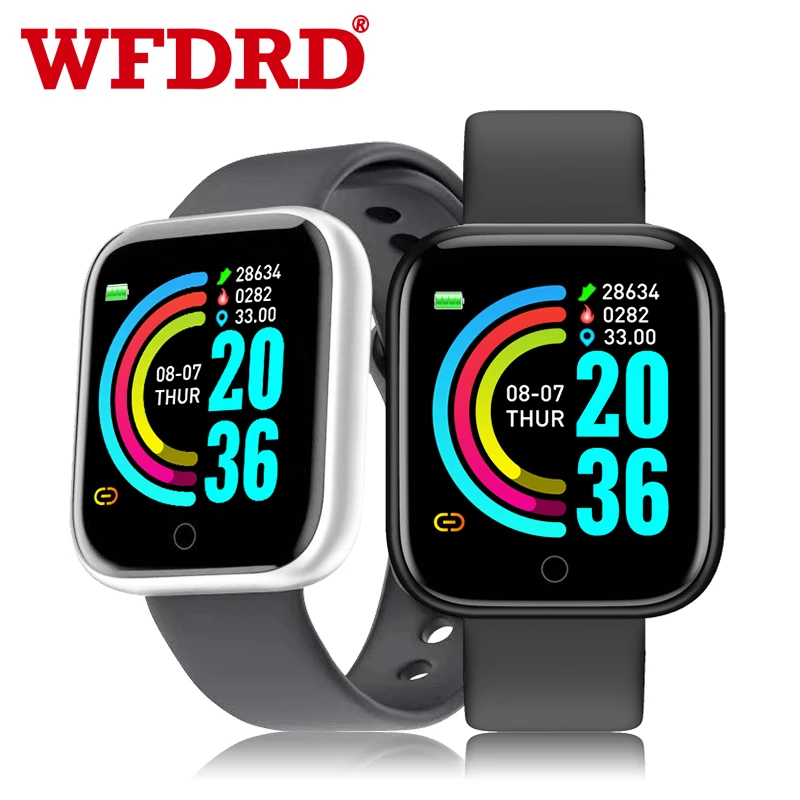 WFDRD Smartwatch de las Mujeres de los Hombres de Moda del Deporte de la prenda Impermeable Ip68 de la presión Arterial de Fitness Y68 reloj Inteligente 3