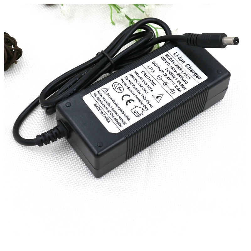 AERDU 7S 29.4 V 2A Para 24V batería fuente de Alimentación Li-ion batterites Cargador de CA 100-240V Convertidor del Adaptador de la UE/US/AU/UK plug 3