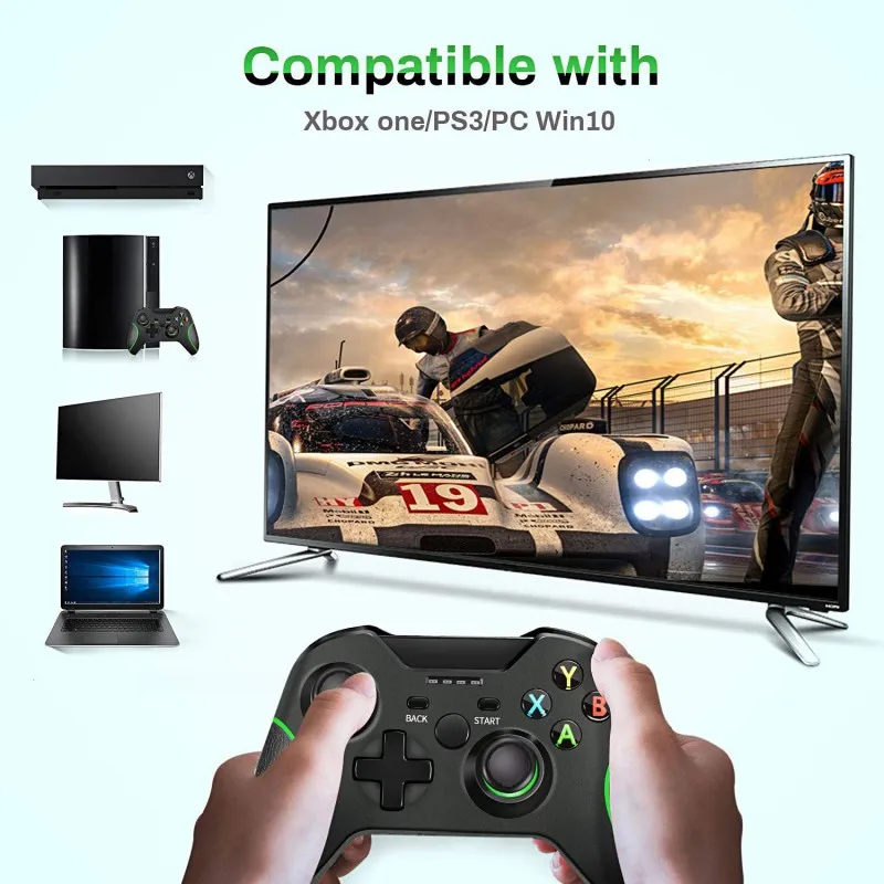 Newst 2.4 G Inalámbrico Controlador Mejorado Gamepad De Xbox One/ One S/ One X/ One Elite/ PS3/ Windows 10 | Doble Vibración 3