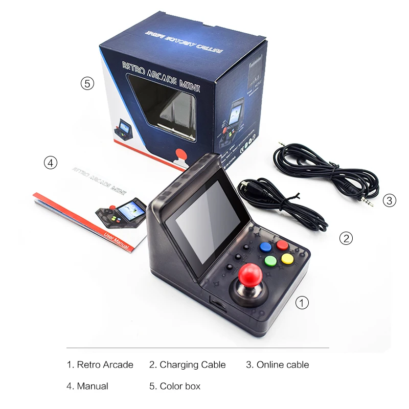 ZOMTOP de 32 Bits de Arcade Retro Mini Consola de juegos de Vídeo de 3.0 Pulgadas, Construido En el 520 Juegos de Mano Juego de Consola de la Familia Chico de Juguete de Regalo 3