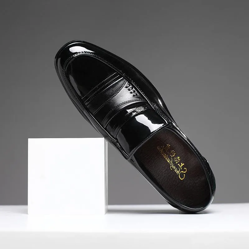 La Marca italiana de Cuero para Hombre Zapatos Formales de los Hombres Clásicos Oxford Zapatos de los Hombres de Cuero Zapatos de Vestir de los Hombres Mocasines Negro y Marrón 3