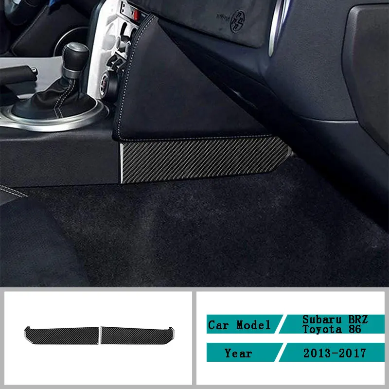 De Fibra de carbono de los Accesorios del Coche de Interior Control de Cambio de velocidad en el Panel de la Cubierta Lateral Recorte de Pegatinas Para Toyota 86 Subaru BRZ 2013-2017 3