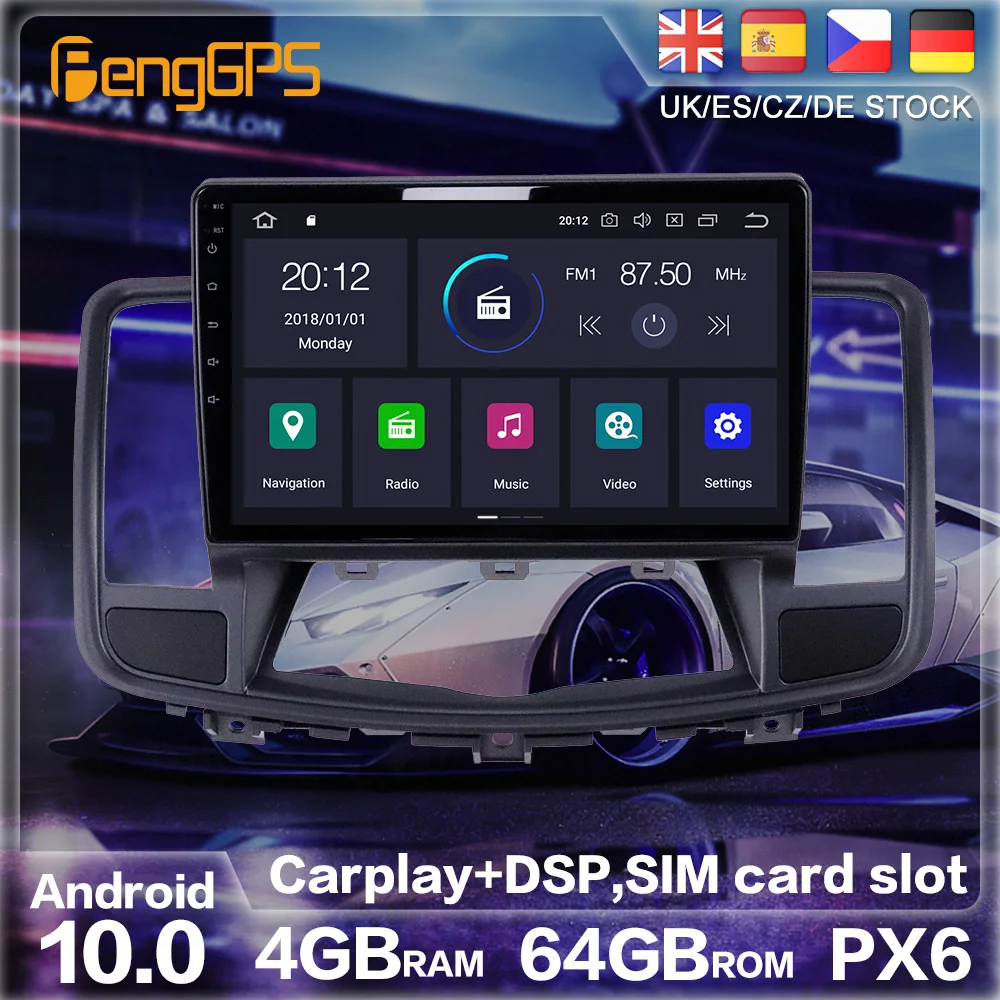 Android 10 PX6 de Navegación GPS Para Nissan Teana J32 2008-2013 Auto Radio Estéreo del Coche CD Multimedia de DVD Auto Reproductor de unidad central de 2 DIN 4