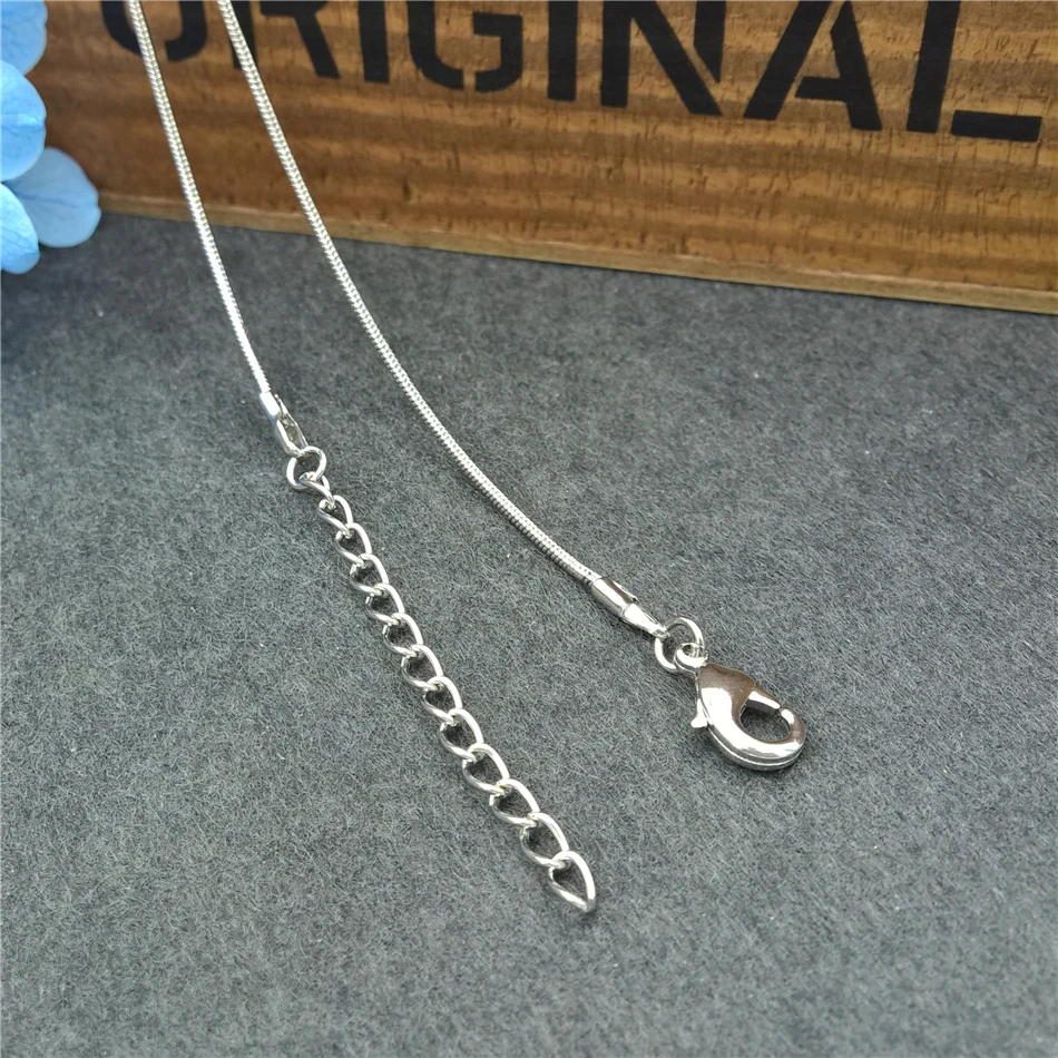 50pieces de calidad Superior encanto de 1,2 MM de serpiente Collar de cadena 60cm 4