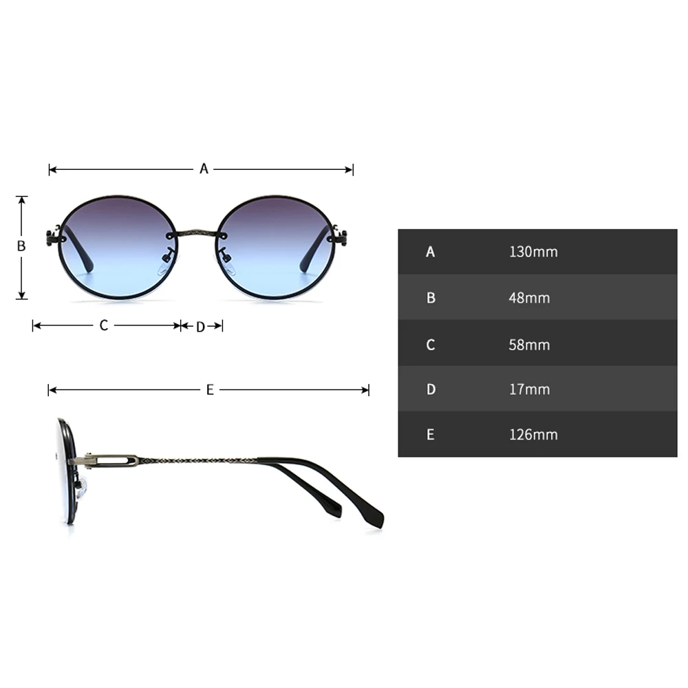 Peekaboo mens ovalada gafas de sol de las mujeres retro marrón ronda de gafas de sol de marco de metal uv400 regalos masculina de estilo de verano accesorios 4