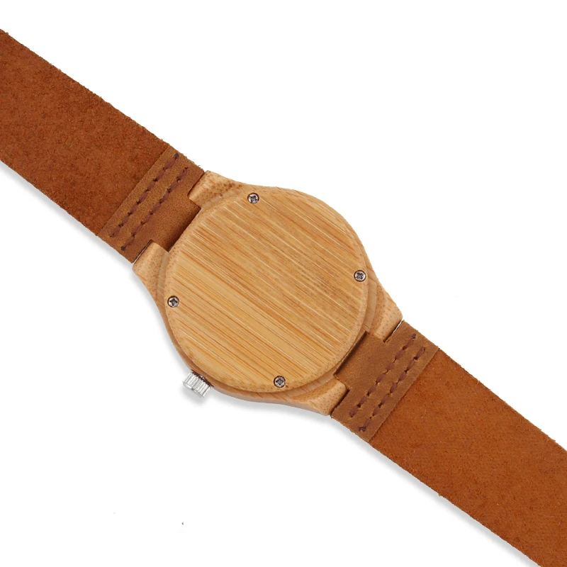 Madera de bambú Ver a las Mujeres de los relojes de las señoras reloj de pulsera de cuero reloj de Pulsera de Lujo de la Marca relogio femininos 2020 Reloj de Cuarzo 4