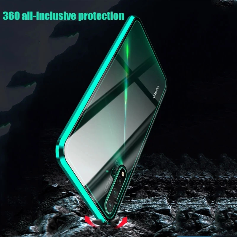 Magnético de Metal de Doble cara de Cristal de la caja del Teléfono De Huawei Honor Mate 30 20 10 Lite P30 P20 Pro 8X 9X Y9 Primer P Smart Z 2019 Cubierta 4