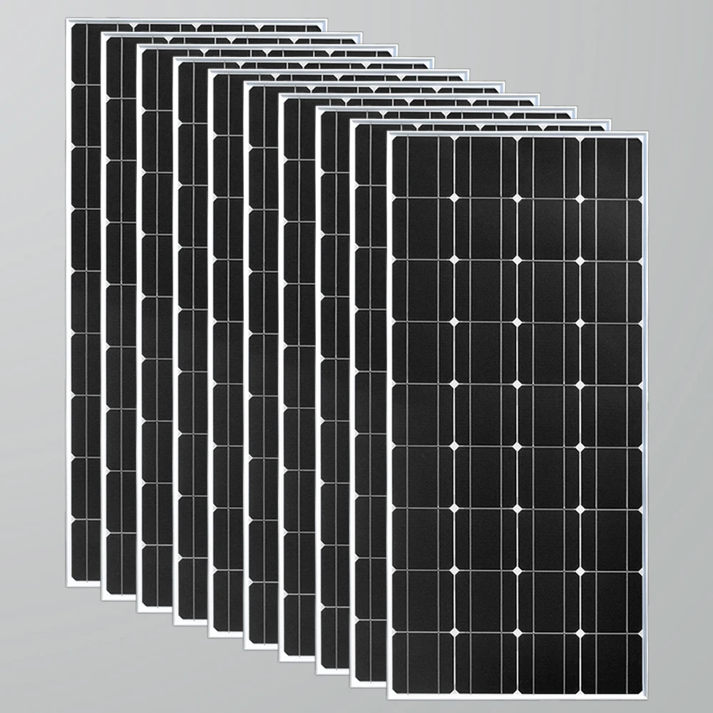 El panel Solar de 1200w cargador de batería de 10 pcs 120W de la Apagado-rejilla de la placa Fotovoltaica para el hogar Caravanas remolques de embarcaciones arroja 4