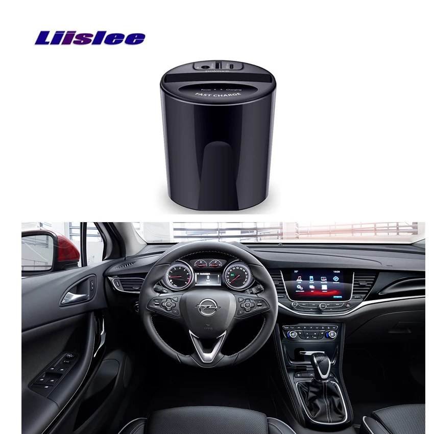 Liislee Inalámbrico cargador de coche para Opel Astra K Vauxhall Astra Holden Astra Verano GS Hatchback~2019 Wifi de Almacenamiento de Carga 4