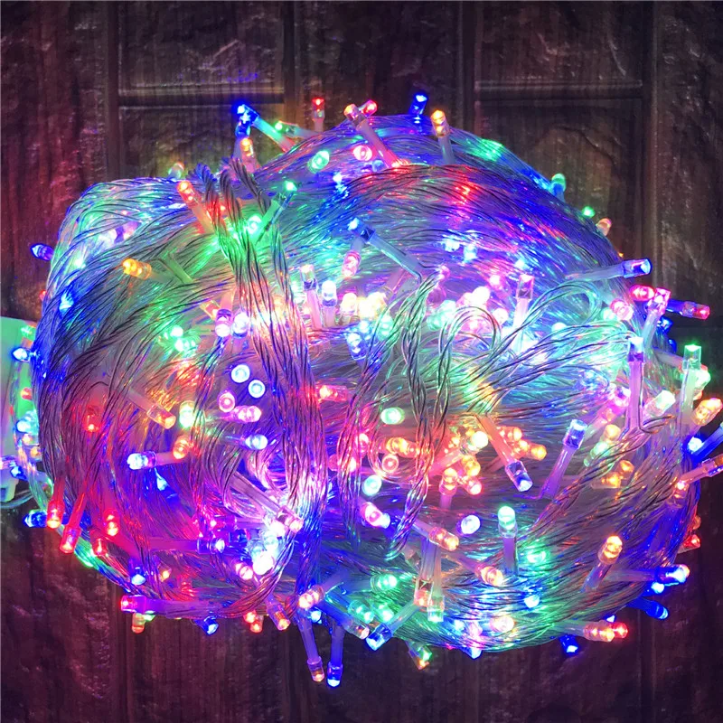 30-100M Fiesta de las luces AU reino unido Enchufe de la UE De 7 Colores de Luz Decorativa para la fiesta de Navidad de la boda de Navidad, Guirnaldas de Uso al aire libre 4