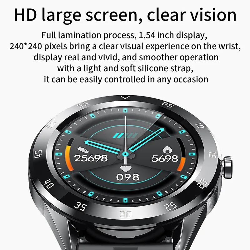 LIGE 2020 Nuevo teléfono bluetooth Inteligente reloj impermeable de los hombres de los deportes de la aptitud reloj monitor de salud weather display nuevo smartwatch +Caja 4