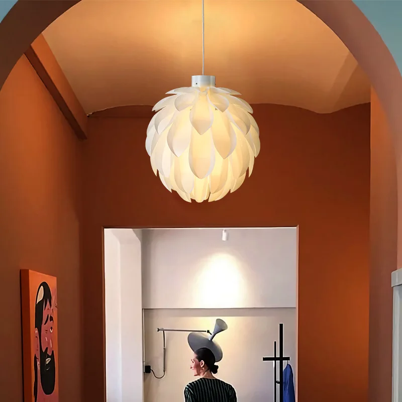 Nórdicos Dinamarca pétalo de la lámpara colgante de arte creativo simple moderna sala de estar comedor dormitorio minimalista piña luces colgantes 4