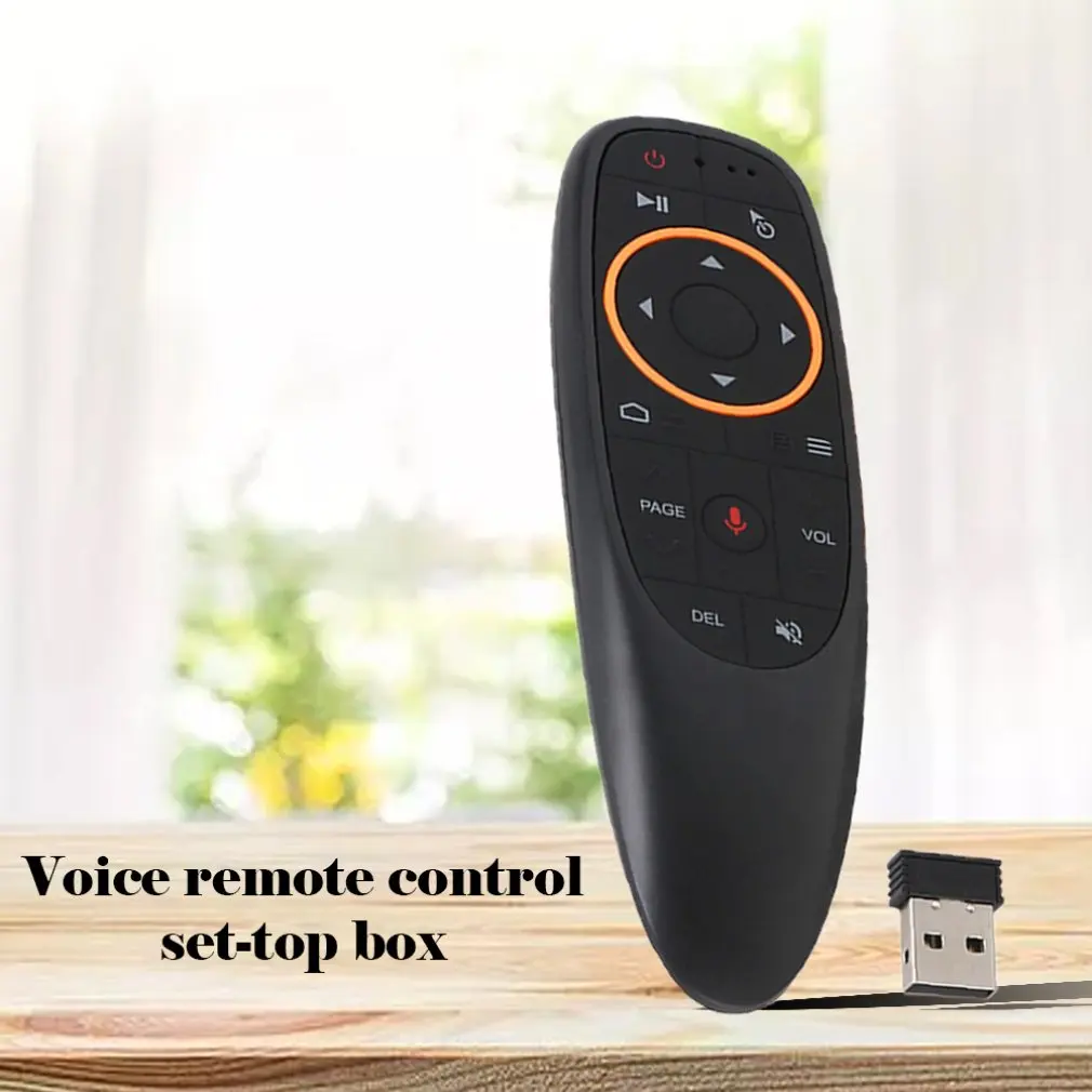 Voz, Control Remoto 2.4 G Ratón Inalámbrico Aire Micrófono Giroscopio IR de Aprendizaje para Android TV Box T9 H96 4
