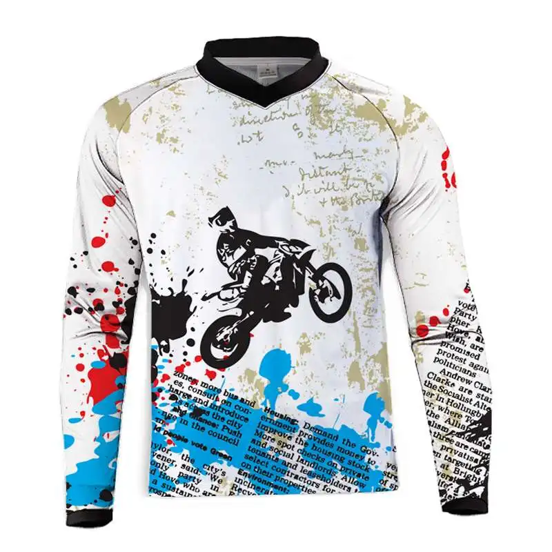 2019 Hombres de Descenso Camisetas de Bicicleta de Montaña MTB Camisetas de Offroad DH Motocicleta Jersey de Motocross Sportwear BMX Ropa 4