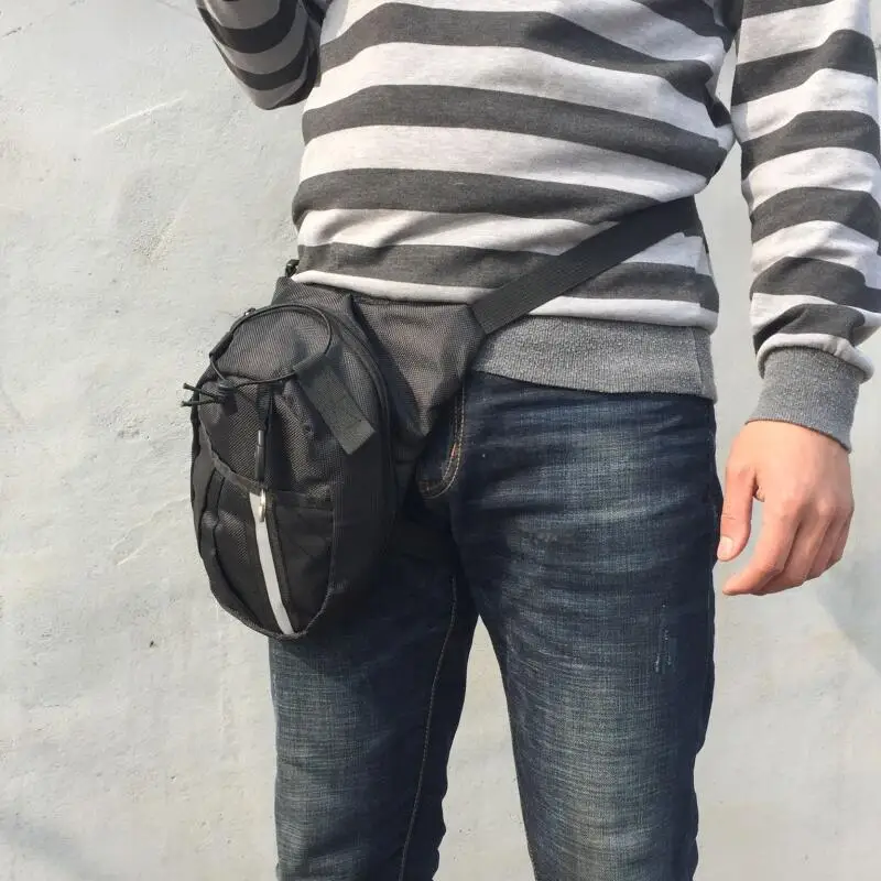 Nueva marca de Nylon Impermeable de la cintura bolsa de Viajes Ocasionales de los hombres Bolso de la motocicleta de la pierna Fanny Paquete de la Cintura de 5 colores de bolso de la motocicleta 4