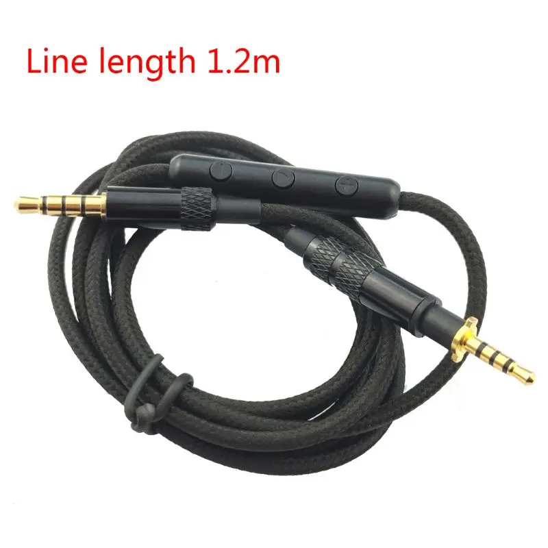 Reemplazo del Cable de Audio Cable con Micrófono Control de Volumen para JBL J55 J55A J88 J88A Auriculares Auriculares 4