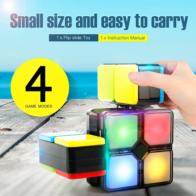 Cambiante Inteligente Puzzle Reto del Cubo con Luz Led Electrónica cubo mágico de los juguetes para los niños Anti Estrés Cubo Rompecabezas 4