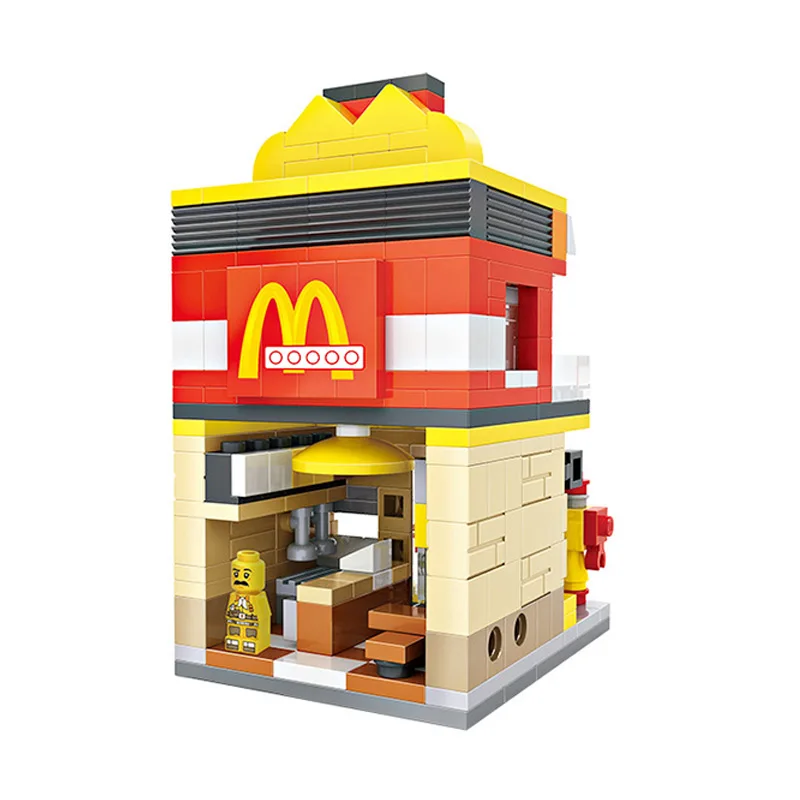 LOZ Negocio de Street View de la Serie Buliding Bloques de Montaje de Mini Magic Diseño de la Arquitectura del Modelo de Casa de la Tienda de la Tienda de Regalos a los Niños Juguetes 4