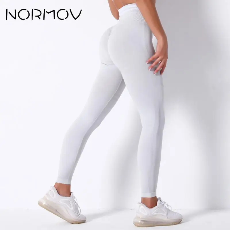 NORMOV Inconsútil de las Mujeres Pantalones de Yoga Deporte Gimnasio Barriga de Entrenamiento de Control de las Polainas de Joggings de Fitness Running Leggings Push Up Mujer 4