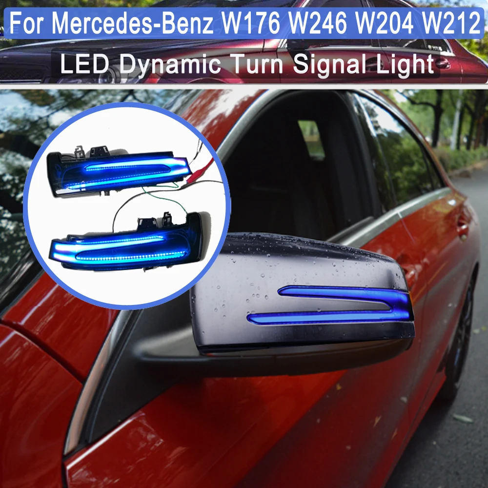 Flujo de Agua, luz Intermitente LED Dinámico de la Señal de Giro Luz de Repetidor Para Mercedes-Benz W176 W246 W212 W204 C117 X156 X204 W221 W218 4