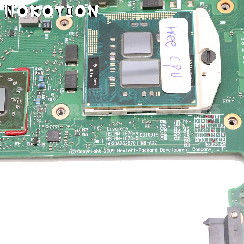 NOKOTION 6050A2326701-MB-A02 613298-001 para HP Probook 6450B 6550B Portátil de la placa madre placa base HM57 DDR3 HD4500 GPU cpu disponible 4