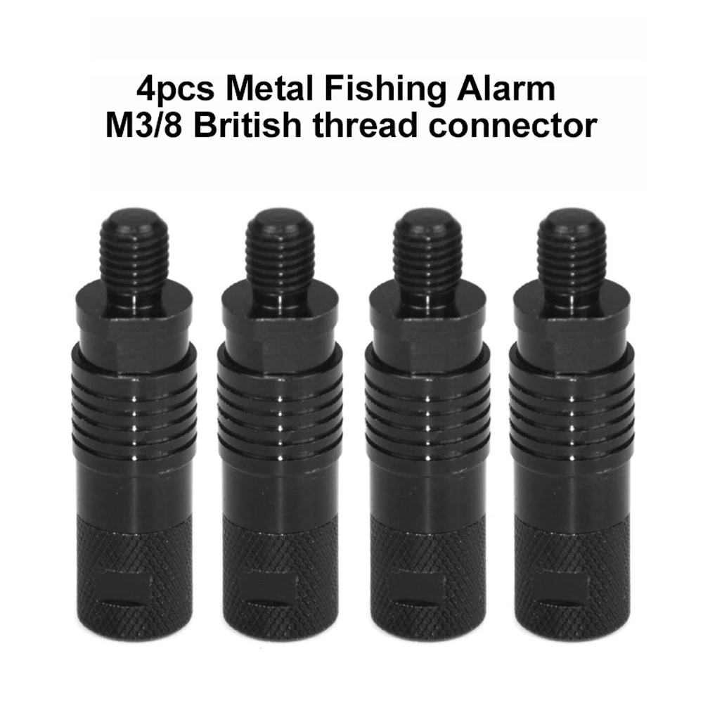 4pcs de Metal Alarma de Pesca de Liberación Rápida Conector del Adaptador de la caña de Pescar de Alarma de la Mordedura Adaptador de Conector para la Pesca de Alerta de Advertencia 4