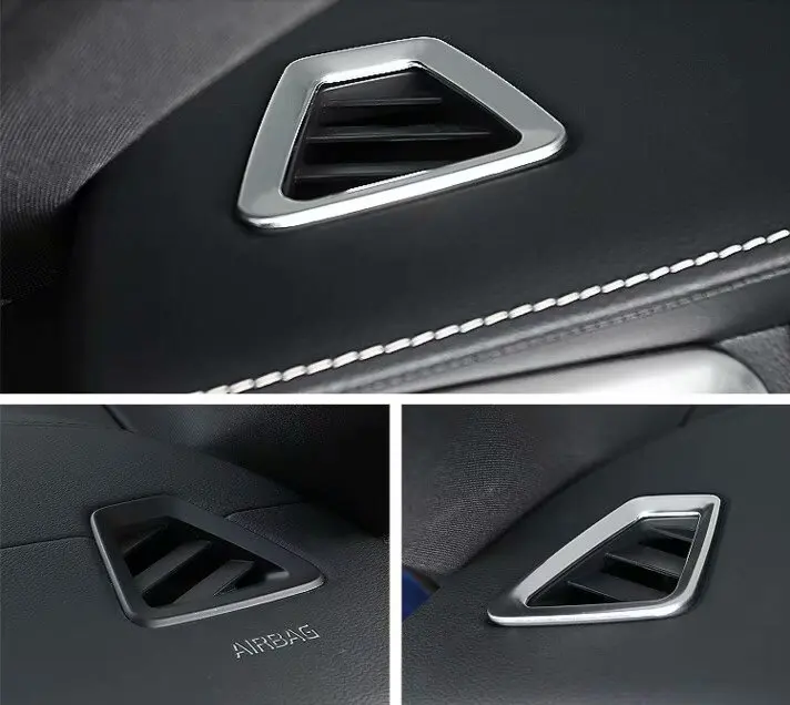 Para Volvo XC 60 XC60 2018 2019 Interiores en Fibra de Carbono Accesorios de Aire acondicionado de Aire de Ventilación de la Cubierta de Salida del Recorte de la Decoración del Coche de estilo 4
