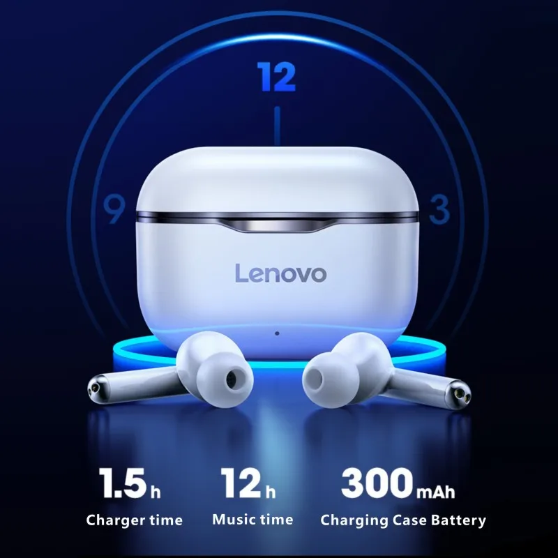 Lenovo LP1 TWS Auriculares Inalámbricos Bluetooth 5.0 Dual Estéreo con Reducción de Ruido Bajo Control Táctil 300mAH سماعة fone de ouvido 4