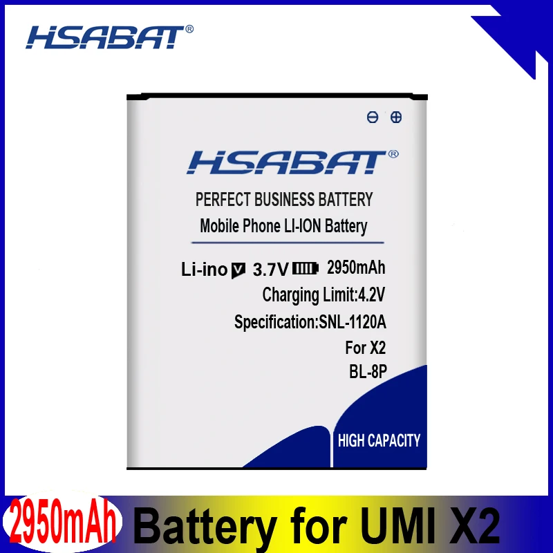 HSABAT 2950mAh BL-8P de la batería Para el UMI X2 VOTO X2 V5 S5002 DNS BL 8P BL8P de la Batería 4