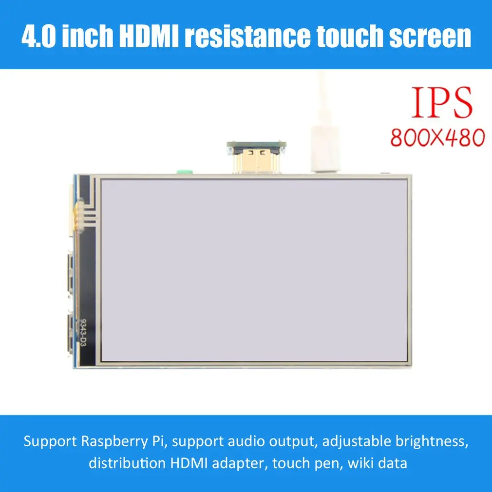 Módulo LCD de 4.0 pulgadas Pi TFT de 4.0 pulgadas de Pantalla Táctil Resistiva de 4,0 pulgadas de pantalla LCD shield módulo de interfaz HDMI para Raspberry pi 4