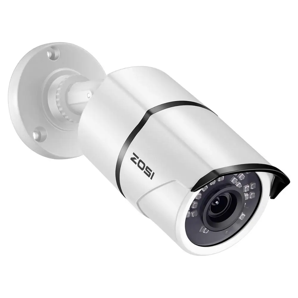 ZOSI 1080P HD IP POE de la Cámara de 2MP de la Bala del CCTV de la Cámara IP POE NVR Sistema al aire libre Impermeable de la Visión Nocturna 4
