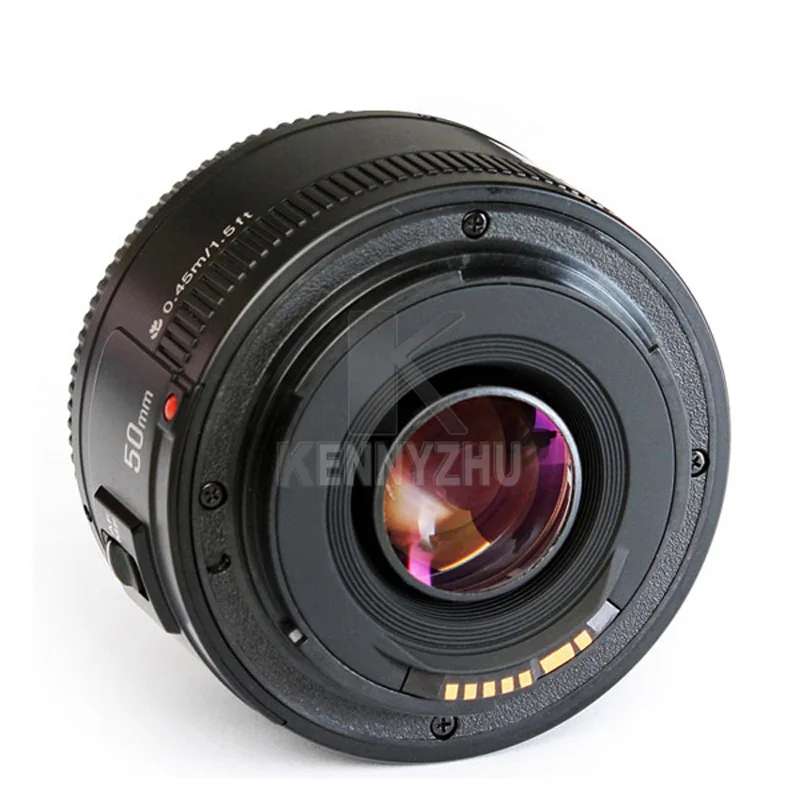 YONGNUO EF 50/1.8 AF MF 50mm F1.8 -F22 Lente de Gran Apertura Lente de Foco Fijo YN50mm para Canon EOS DSLR Full-frame & Cámaras APS-C 4