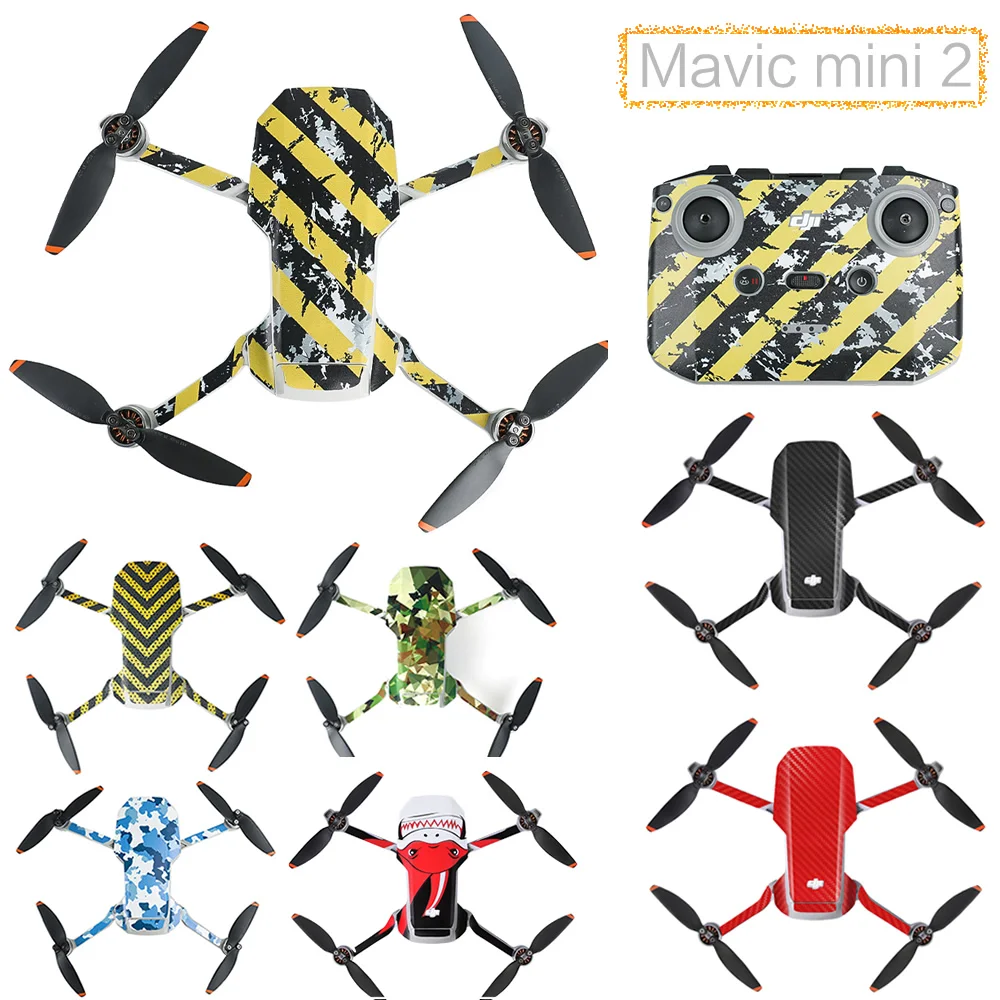 Impermeable de PVC Pegatinas de drones de la Piel del Cuerpo de Protección del Brazo de Control Remoto para Mavic Mini 2 Adhesivo Protector de Accesorios 4